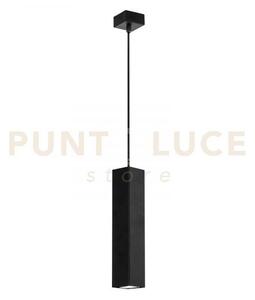 Lampadario a sospensione fluke quadrata nera 1 luce attacco gu10 6x