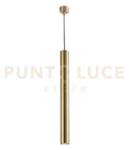 Lampadario a sospensione fluke tonda oro 1 luce attacco gu10 5,5x5