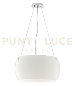 Lampadario a sospensione equatore bianco 3 luci attacco e27 40xx40x