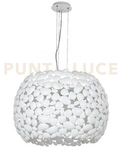 Lampadario a sospensione dioniso bianca 5 luci attacco e27 65x65x14