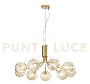 Lampadario a sospensione honey oro 9 luci attacco g9 83,4x41x161cm 