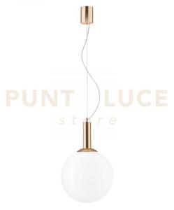 Lampadario a sospensione hera oro 1 luce attacco e27 30x160cm in m