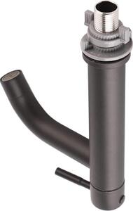 Rubinetto per acqua fredda in acciaio inossidabile, nero, G1/2", a leva singola, per bagno, cucina, WC con corpo ribassato - raffreddamento a leva singola - senza tubo