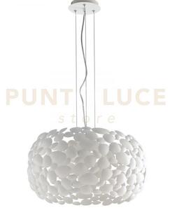 Lampadario a sospensione dioniso bianca 3 luci attacco e27 48x48x14