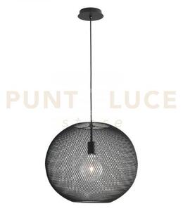 Lampadario a sospensione rete in metallo esedra nera 1 luce attacco