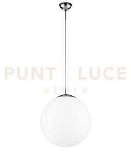 Lampadario a sospensione city sfera bianca 1 luce attacco e27 35x35