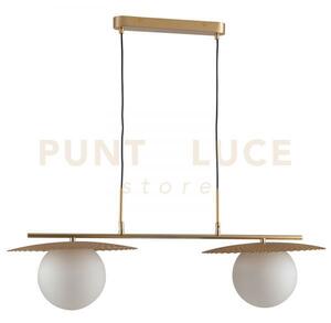 Lampadario a sospensione chaplin oro 2 luci attacco e27 97x146,2cm 