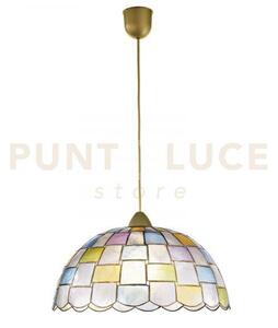 Lampadario a sospensione paula madreperla 1 luce attacco e27 40x40x