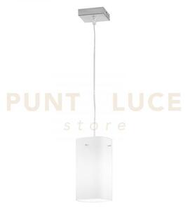 Lampadario a sospensione square bianca 1 luce attacco e27 10x10x23c