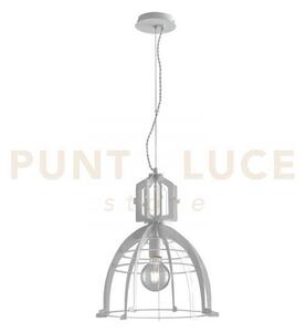 Lampadario a sospensione urban in metallo bianca 1 luce attacco e27