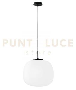Lampadario a sospensione tolomeo sferica bianca opale 1 luce attacc