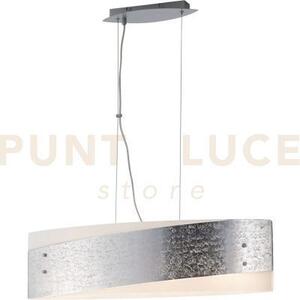 Lampadario a sospensione paris bianca e silver 4 luci attacco e27 7