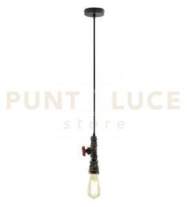 Lampadario a sospensione amarcord ruggine 1 luce attacco e27 12x120cm