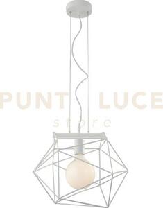 Lampadario a sospensione abraxas bianca 1 luce attacco e27 40,5x29