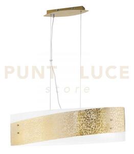 Lampadario a sospensione paris bianca e oro 4 luci attacco e27 75x2