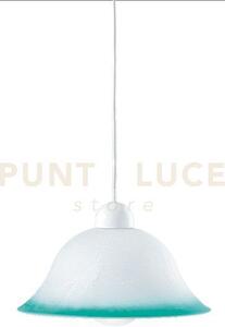 Lampadario a sospensione 700 in vetro campana verde 1 luce attacco 