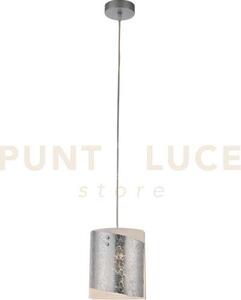 Lampadario a sospensione paris bianca e silver 1 luce attacco e27 2