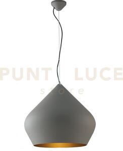 Lampadario a sospensione tholos grigia e oro 1 luce attacco e27 52x