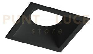 Faretto a incasso ayris nero quadrato 1 luce attacco gu10 8,3x8,3x1
