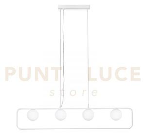 Lampadario a sospensione roxy bianca 4 luci attacco g9 100x10x120cm