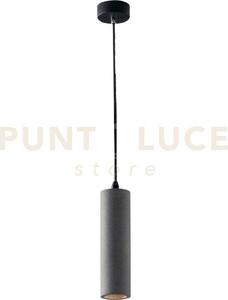 Lampadario a sospensione kruk tonda grigia 1 luce attacco gu10 7x13
