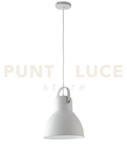 Lampadario a sospensione legend bianca e nickel 1 luce attacco e27 