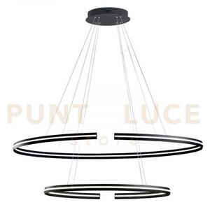Lampadario a sospensione led clarke nera 88w 11000lm 3000k doppio c