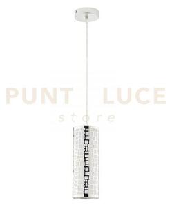 Lampadario a sospensione maya cromo 1 luce attacco e27 10x10x100cm 