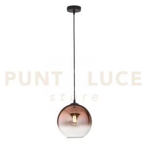 Lampadario a sospensione marte rame 1 luce attacco e27 25x25x148,9c