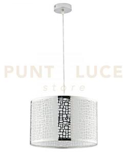 Lampadario a sospensione maya cromo 1 luce attacco e27 35x35x100cm 