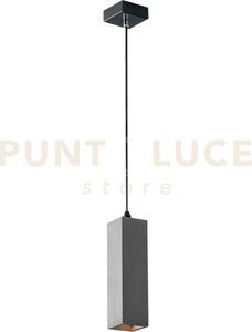 Lampadario a sospensione kruk quadrata grigia 1 luce attacco gu10 7