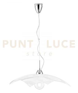 Lampadario a sospensione miro' bianca 1 luce attacco e27 45x45x110c