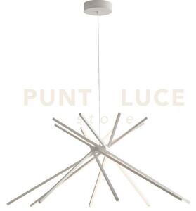 Lampadario a sospensione led shanghai bianca 56w 6560lm 4000k 113x5