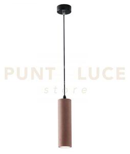 Lampadario a sospensione kruk tonda mattone 1 luce attacco gu10 7x1