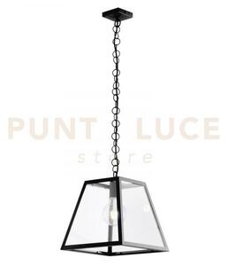 Lampadario a sospensione lexington nera 1 luce attacco e27 30x30x12
