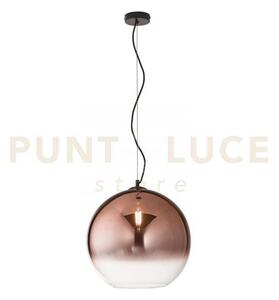 Lampadario a sospensione marte rame 1 luce attacco e27 40x40x160,2c