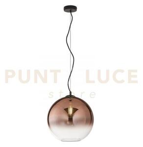 Lampadario a sospensione marte rame 1 luce attacco e27 35x35x156,7c
