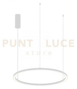 Lampadario a sospensione led hoop bianca 40w 6000lm cct 3000k 4000k