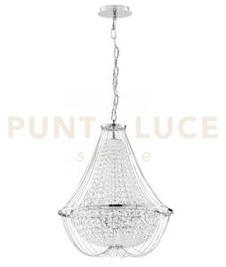 Lampadario a sospensione vienna cromo 4 luci attacco e14 45x120cm i