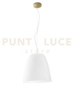 Lampadario a sospensione ares bianca 1 luce attacco e27 35x117cm in