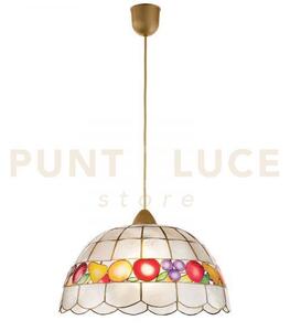 Lampadario a sospensione aragona madreperla decorazione frutta 1 lu