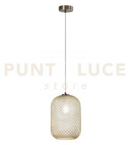 Lampadario a sospensione ashford ovale ambra 1 luce attacco e27 20x