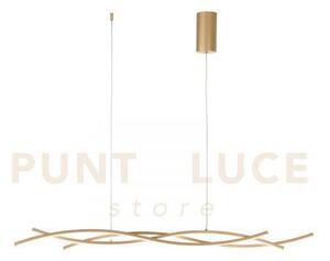 Lampadario a sospensione led kinetic oro 40w 5100lm cct 3000k 4000k