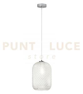 Lampadario a sospensione ashford ovale trasparente 1 luce attacco e