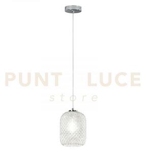 Lampadario a sospensione ashford ovale trasparente 1 luce attacco e