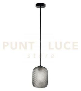 Lampadario a sospensione ashford ovale fume' 1 luce attacco e27 15x