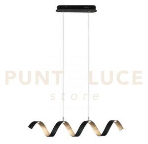 Lampadario a sospensione spirale led helix nera e oro 20w 1680lm 30