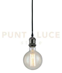 Lampadario a sospensione vintage nera 1 luce attacco e27 126cm