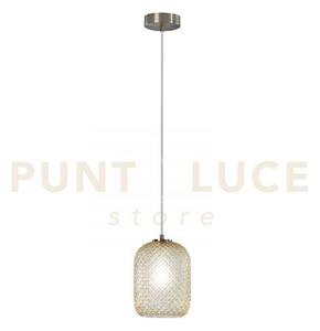 Lampadario a sospensione ashford ovale ambra 1 luce attacco e27 15x