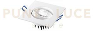 Incasso led orione bianco quadrato 7w 650lm 4000k 9x9x5,7cm